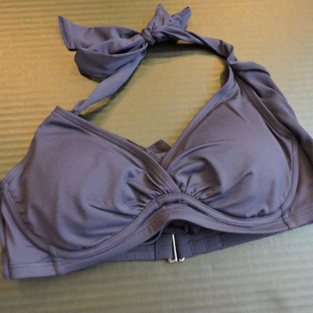 Athleta Size 6 Navy Blue Bikini Top